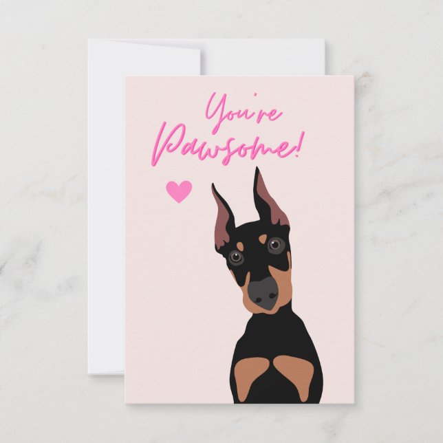 'You're Pawsome' Thank You Card  (Front)