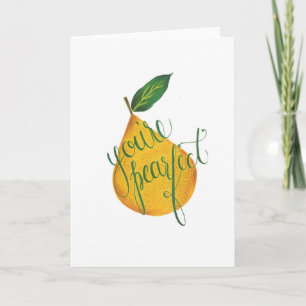 "You're pearfect" greeting card, Valentine's card