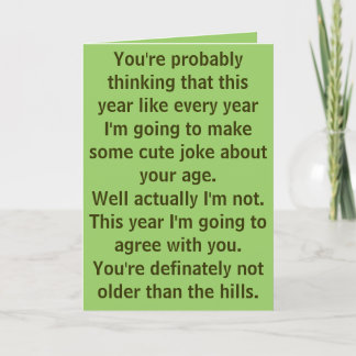 You're probably thinking that this year like ev... card
