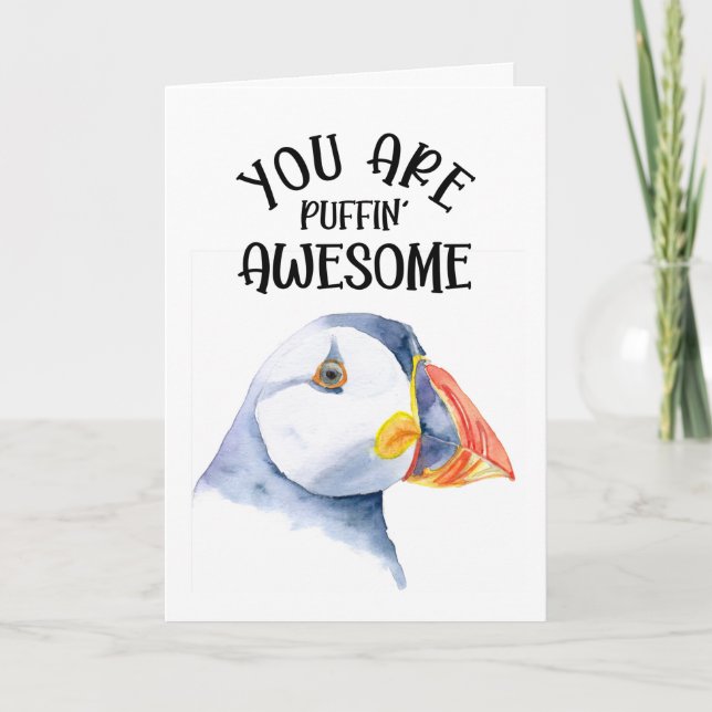 you're puffin awesome card (Front)