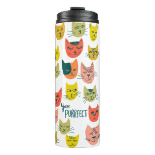 You're Purrfect! Colourful Cute Cats Thermal Tumbler