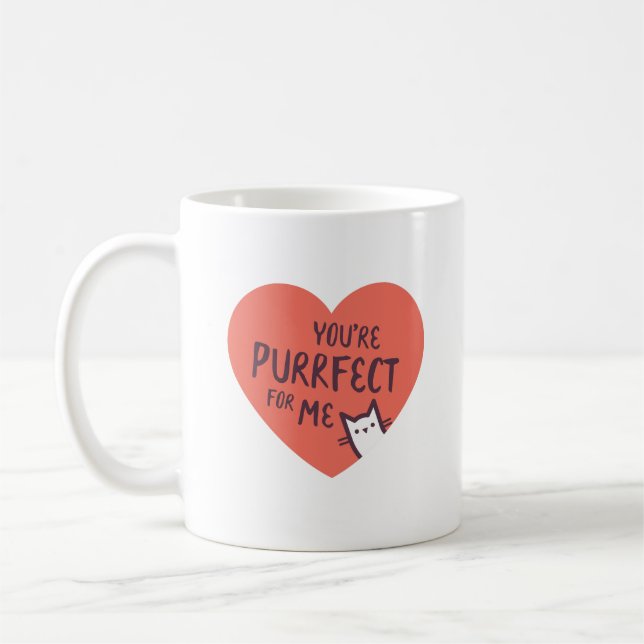 You're Purrfect for Me Coffee Mug (Left)