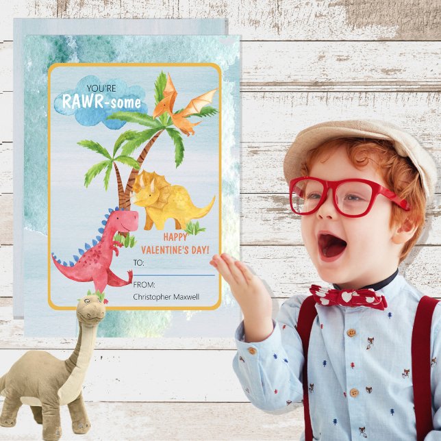 You're Rawr-some Happy Valentine's Day Classroom  Card (Creator Uploaded)