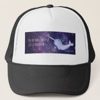 "You're Really Pretty" Narwhal Trucker Hat