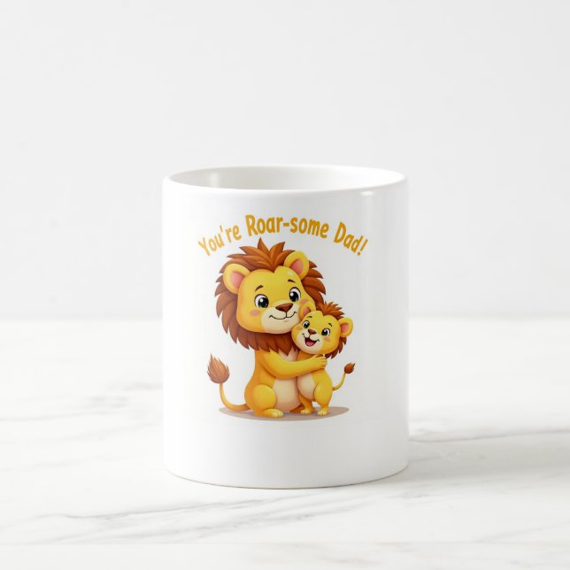 You're Roar-some Dad Mug 🦁 Cute Lion Coffee  (Center)