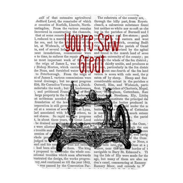 You're Sew Great Illustration Magnet (Vertical)