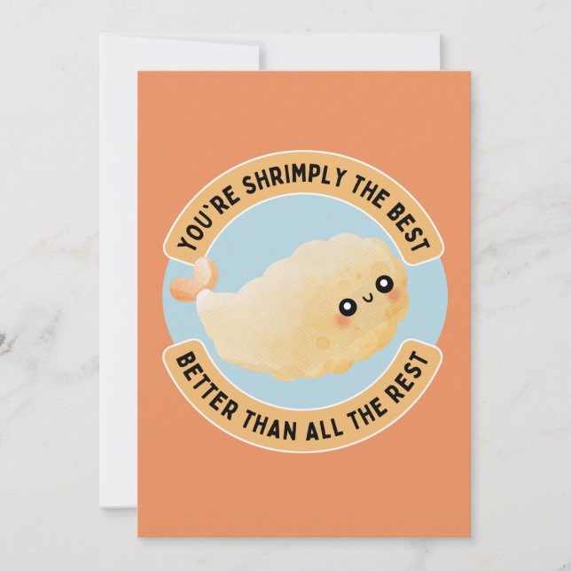 YOU'RE SHRIMPLY THE BEST BETTER THAN ALL THE REST HOLIDAY CARD (Front)