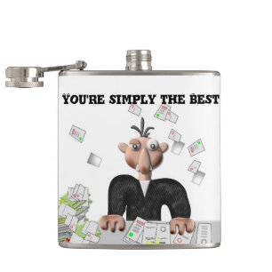 You're simply the Best .Personalized text Hip Flask