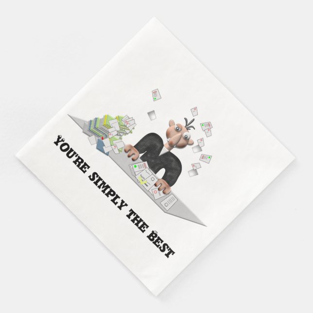 You're simply the Best .Personalized text Napkin (Corner)