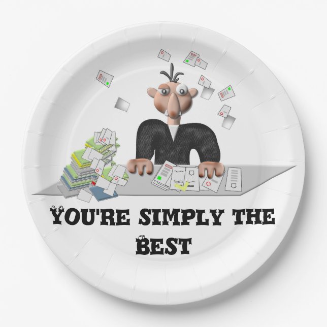 You're simply the Best .Personalized text Paper Plate (Front)