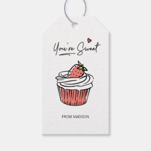 You're Sweet Cupcake Valentine Gift Tags