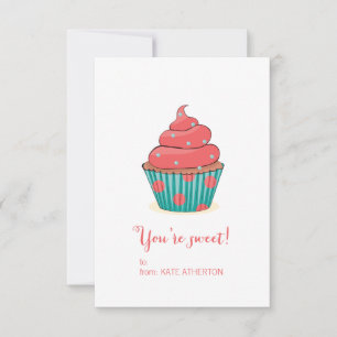 You're Sweet Cupcake Valentine's Card