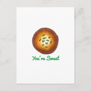You're Sweet Indian Mithai Sweets Malpua Pancake Postcard