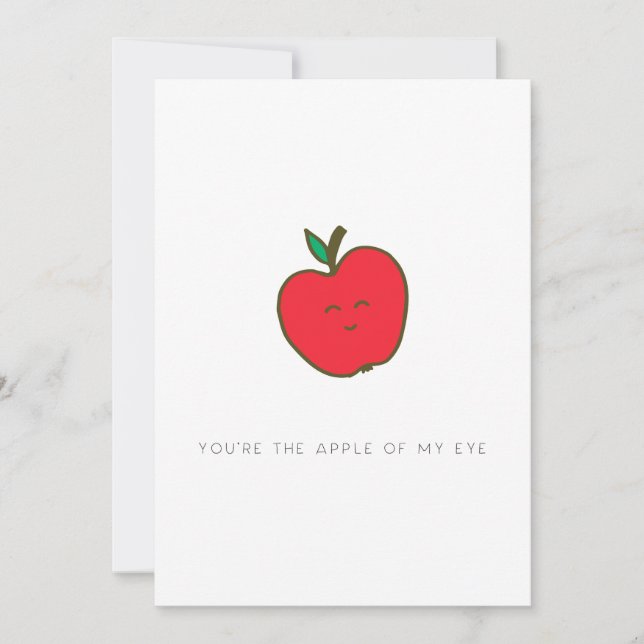 You're the Apple of My Eye Valentine Card (Front)