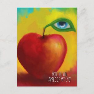 You're the apple of my eye Valentine's day Holiday Postcard