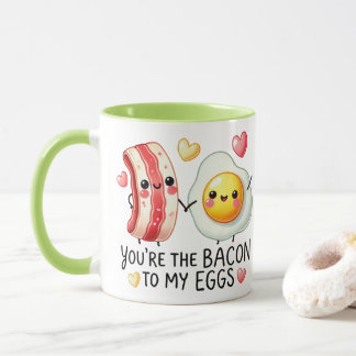 You're the Bacon to my Eggs — Cute Food Pun Couple Mug