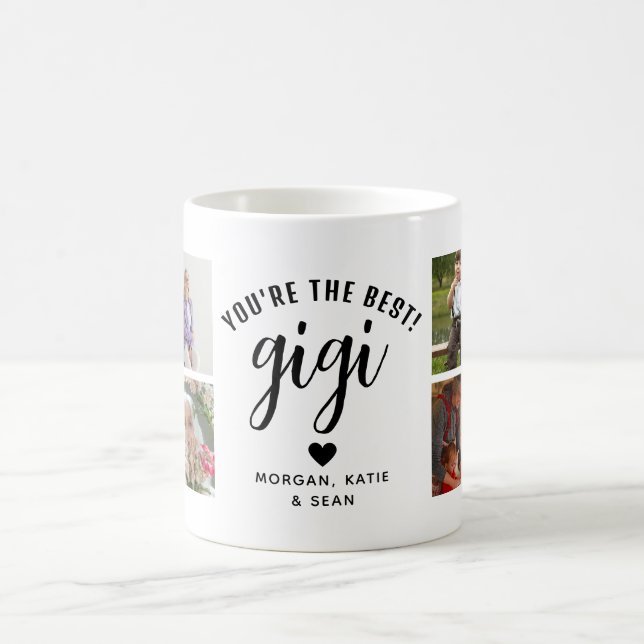 You're the Best Gigi Photo Collage Keepsake Coffee Mug (Center)