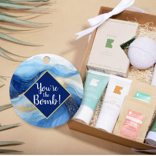You're the Bomb Christmas Spa Favor Tags Holiday
