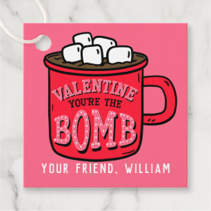 You're The Bomb Hot Cocoa Bomb Valentine Favour Ta Favour Tags