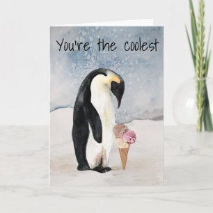 You're the Coolest Penguin Valentine's Day Card