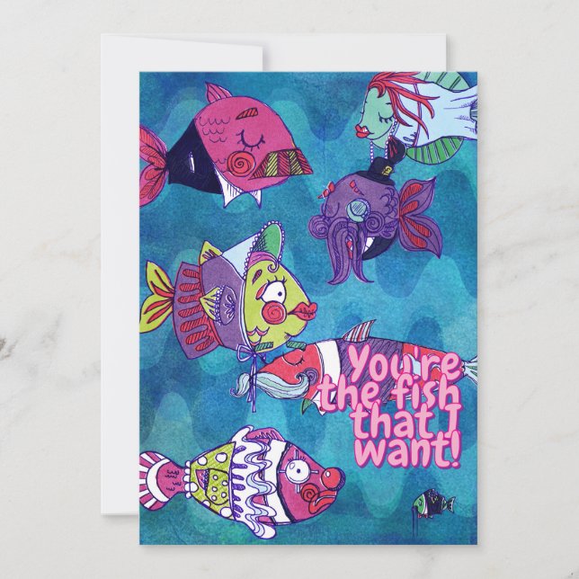 You're The Fish That I Want Holiday Card (Front)