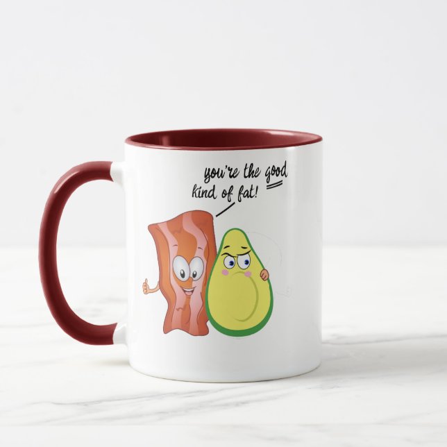 You're the Good Kind of Fat Avocado Bacon make-up Mug (Left)