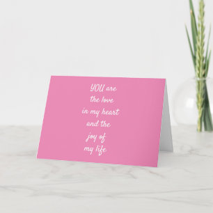 YOU'RE THE LOVE OF MY HEART/LOVE YOUR SMILE CARD