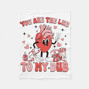 Youre The Lube To My Dub Cvicu Nurse Valentine Car Fleece Blanket