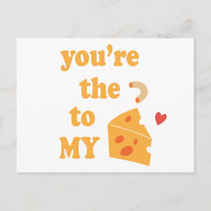 You're the mac to my cheese - Fun romantic quote Postcard