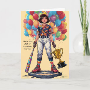 You're the MVP of Birthdays Sports Greeting Card