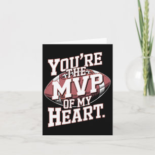 You're The Mvp Of My Heart Football Sports Valenti Card
