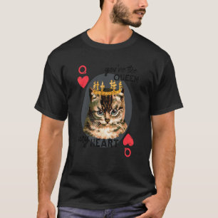 You're The Queen Of My Heart Red Heart Cat Mom Cr T-Shirt