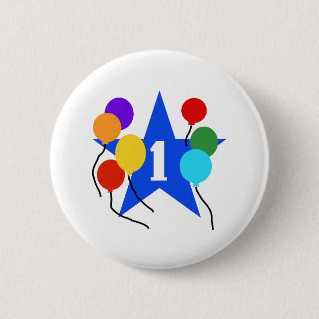 You're the Star 1st Birthday 2 Inch Round Button (Front)