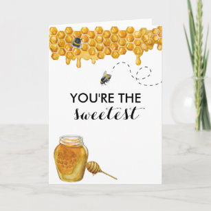 You're the Sweetest Honey Bee Watercolor Card