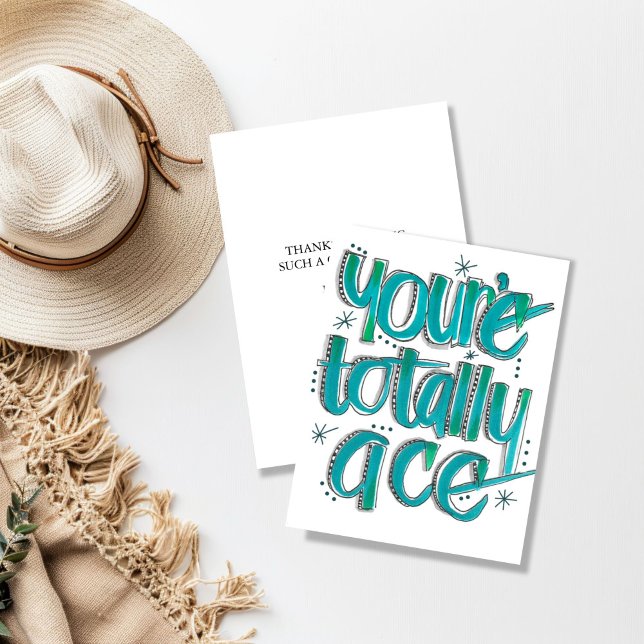  You're Totally Ace Hand Drawn Friendship Card (You're Totally Ace Friendship Card)