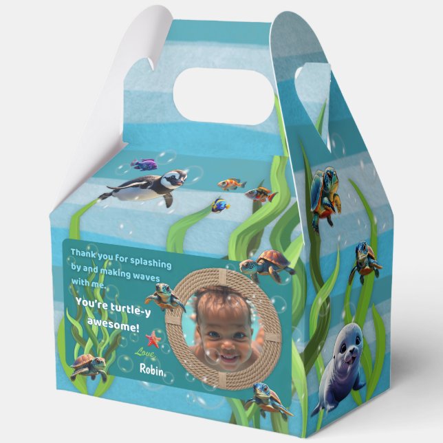 You're Turtle-y Awesome Gable Favour Box (Front)
