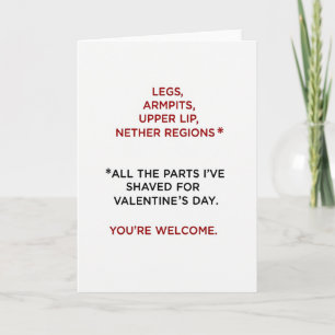 Youre Welcome Shaved Valentines Day Card