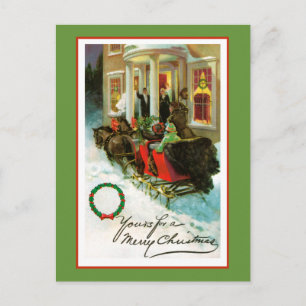Yours For a Merry Christmas Holiday Postcard