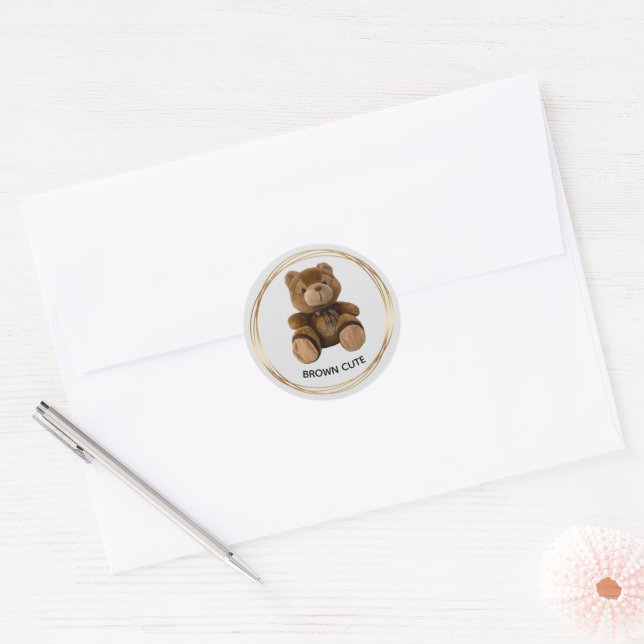 Yours text here classic round sticker (Envelope)