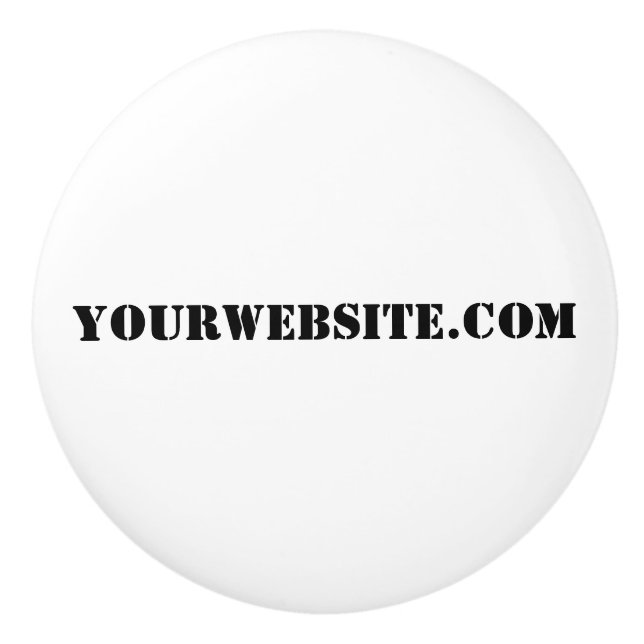 YourWebSite.com Ceramic Knob (Front)