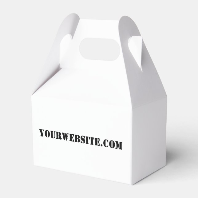 YourWebSite.com Favor Box (Back Side)