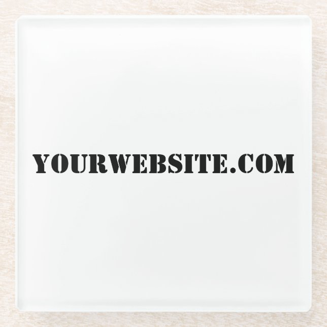 YourWebSite.com Glass Coaster (Front)