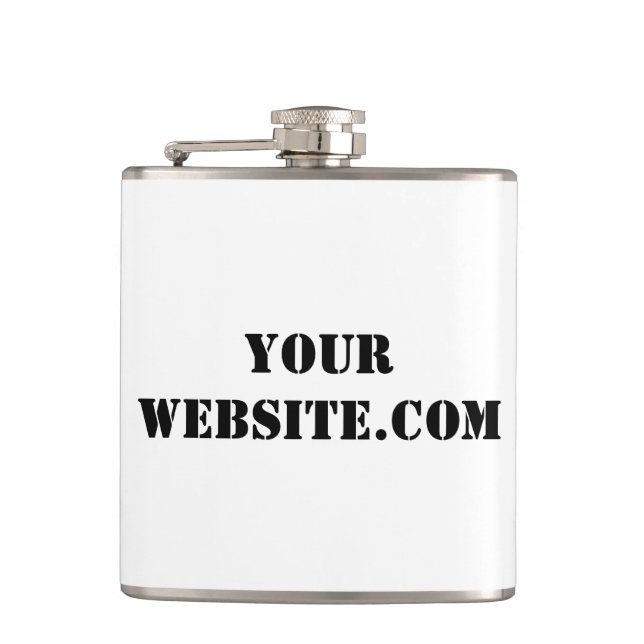 YourWebSite.com Hip Flask (Front)