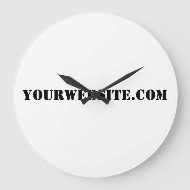 YourWebSite.com Large Clock (Front)