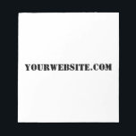 YourWebSite.com Notepad<br><div class="desc">"YourWebSite.com" Replace the .com address with your Web address. Add any other slogan or text.</div>
