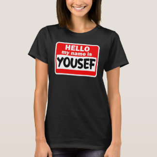 Yousef Bonjour Bonjour Mon Nom Est Tshirt Nom Sur