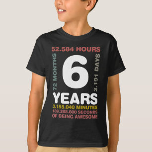 Youth  6 Years 72 Months Birthday T-Shirt