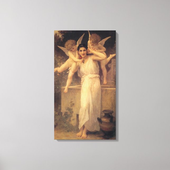 Youth by Bouguereau, Victorian Angels Portrait Canvas Print (Front)