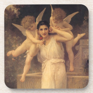 Youth by Bouguereau, Victorian Angels Portrait Coaster