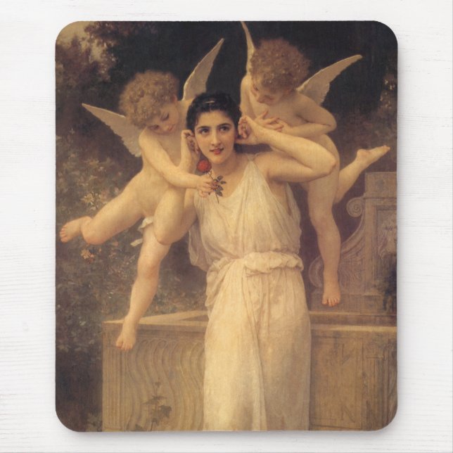 Youth by Bouguereau, Victorian Angels Portrait Mouse Pad (Front)